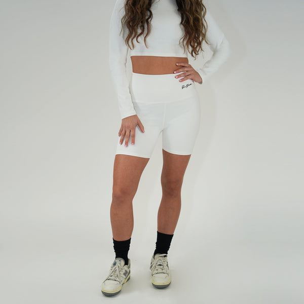 FITTED CROPPED LONG SLEEVE - WHITE