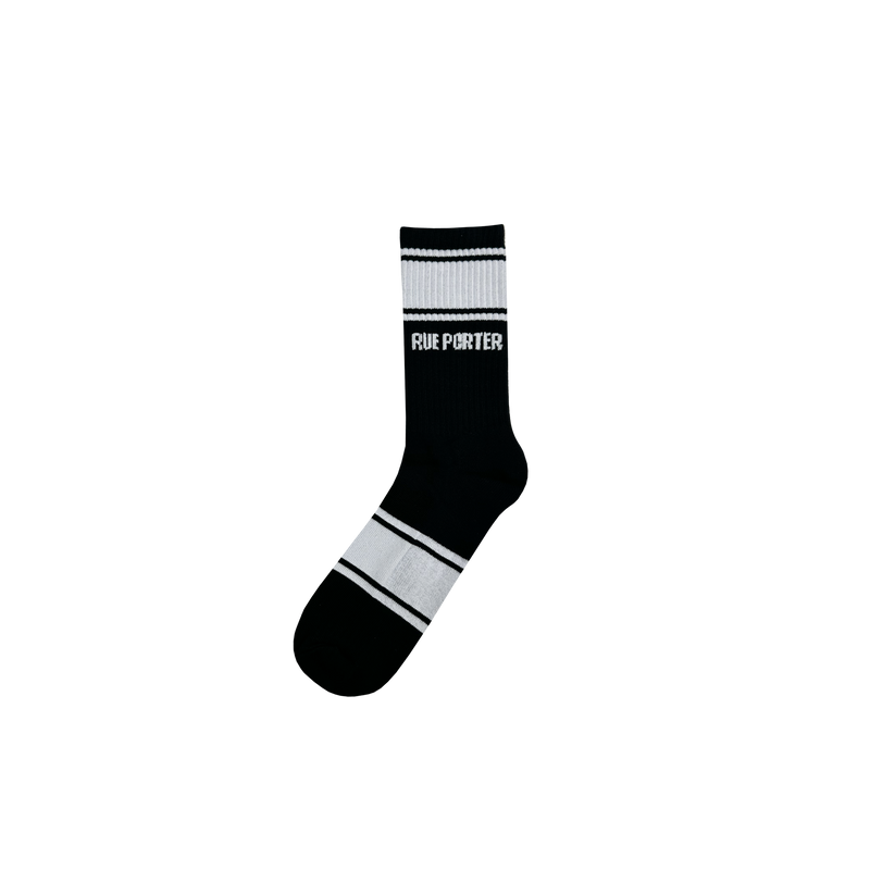Double Stripe Socks in Black