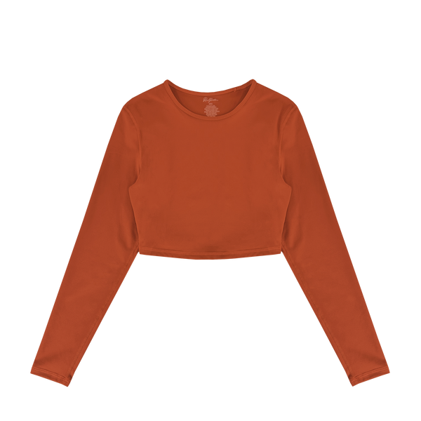 FITTED CROPPED LONG SLEEVE - AMBER