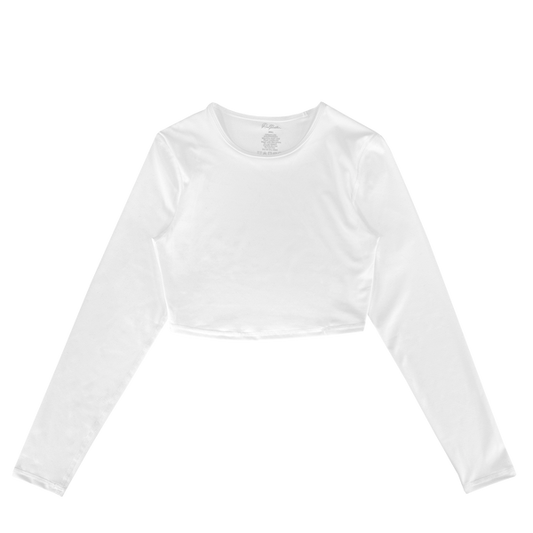 FITTED CROPPED LONG SLEEVE - WHITE