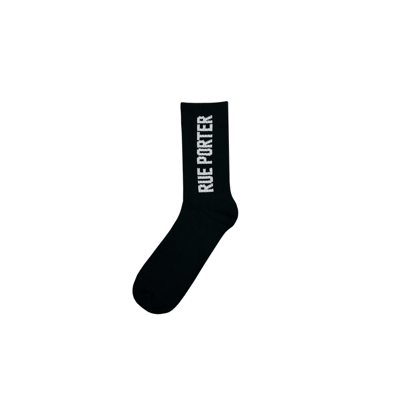 Vertical Logo Socks in Black